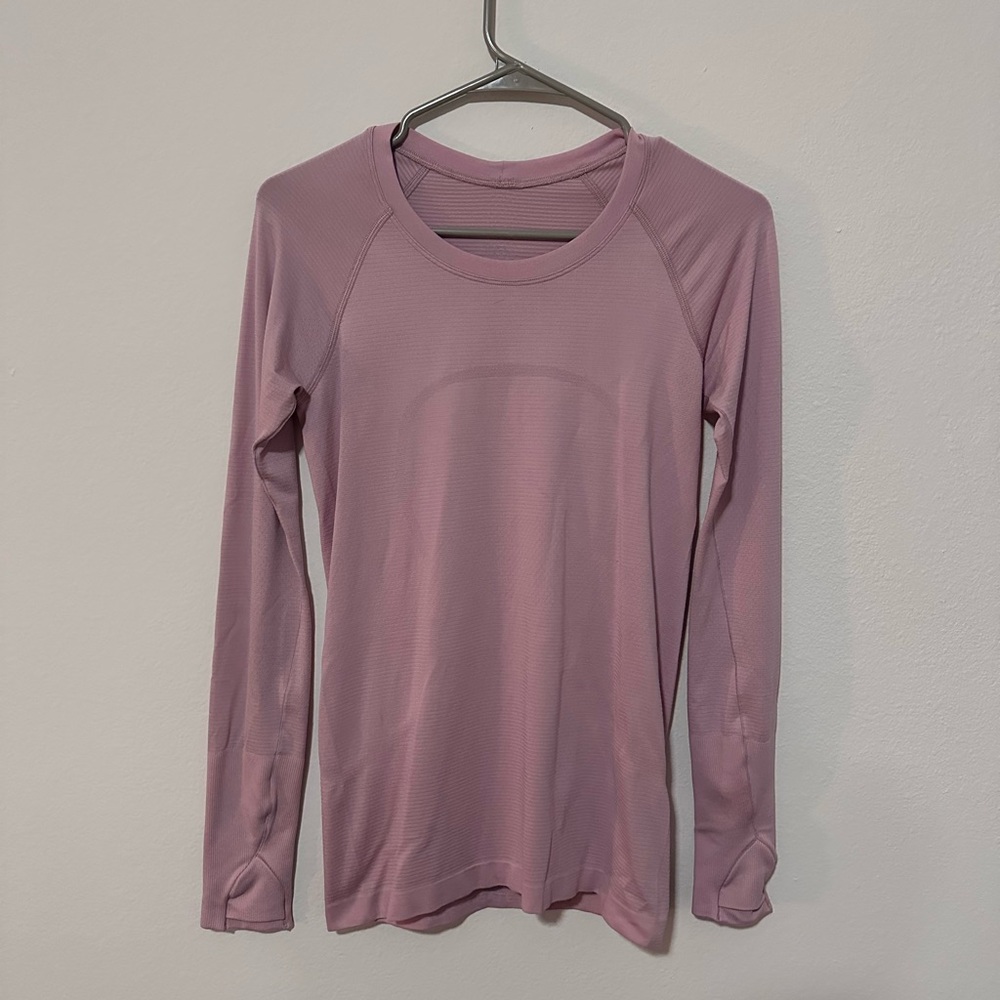 lululemon swiftly tech long sleeve - pink peony size 6
